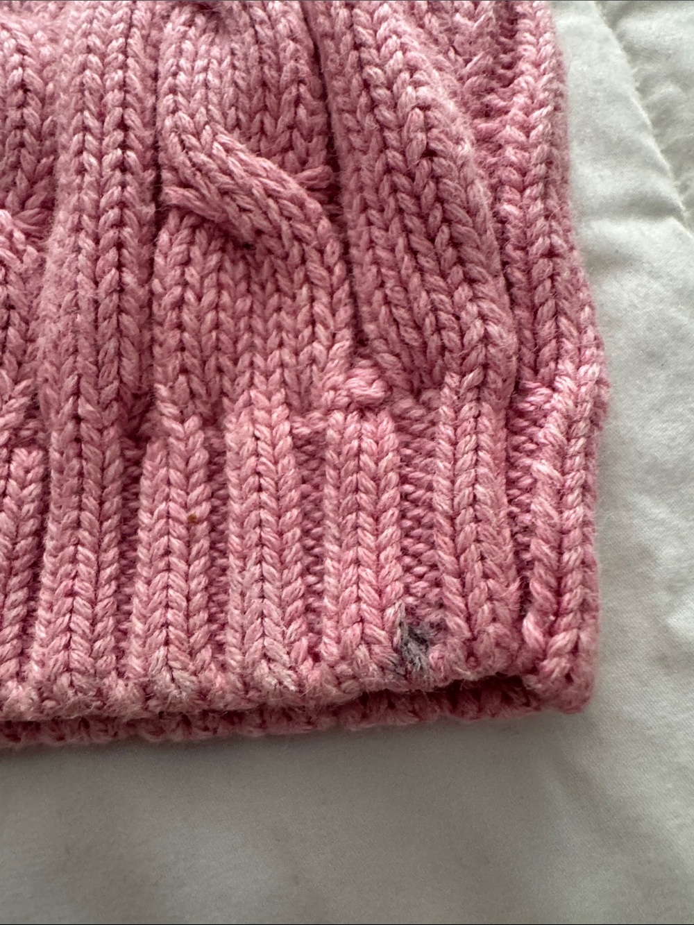 L.L. Bean Soft Pink Cable-Knit Button Cardigan - Picture 6 of 7